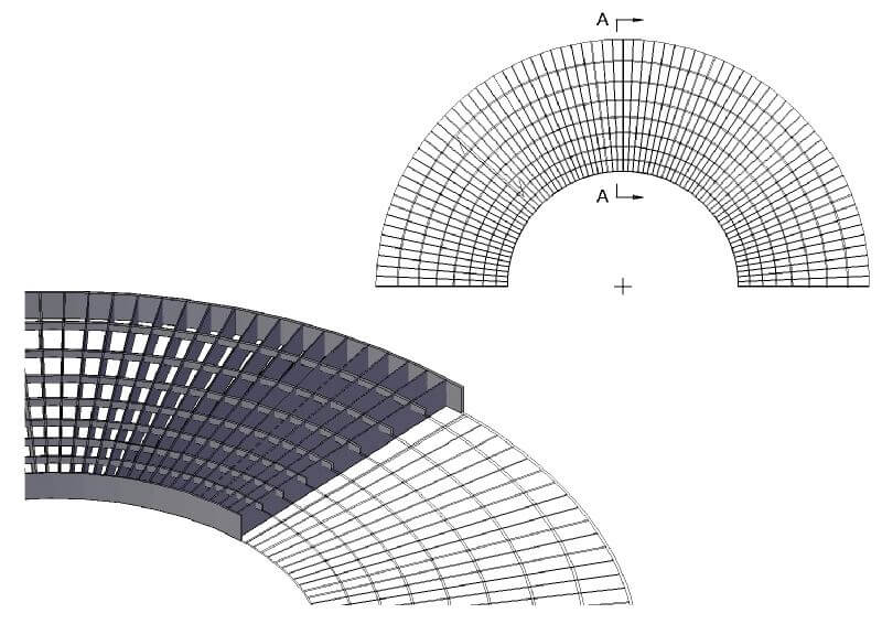 radiaalrooster rvs en alu persrooster