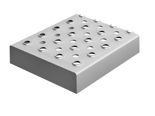 perfo treden S50 met dichte kopkant met afwateringsgaten